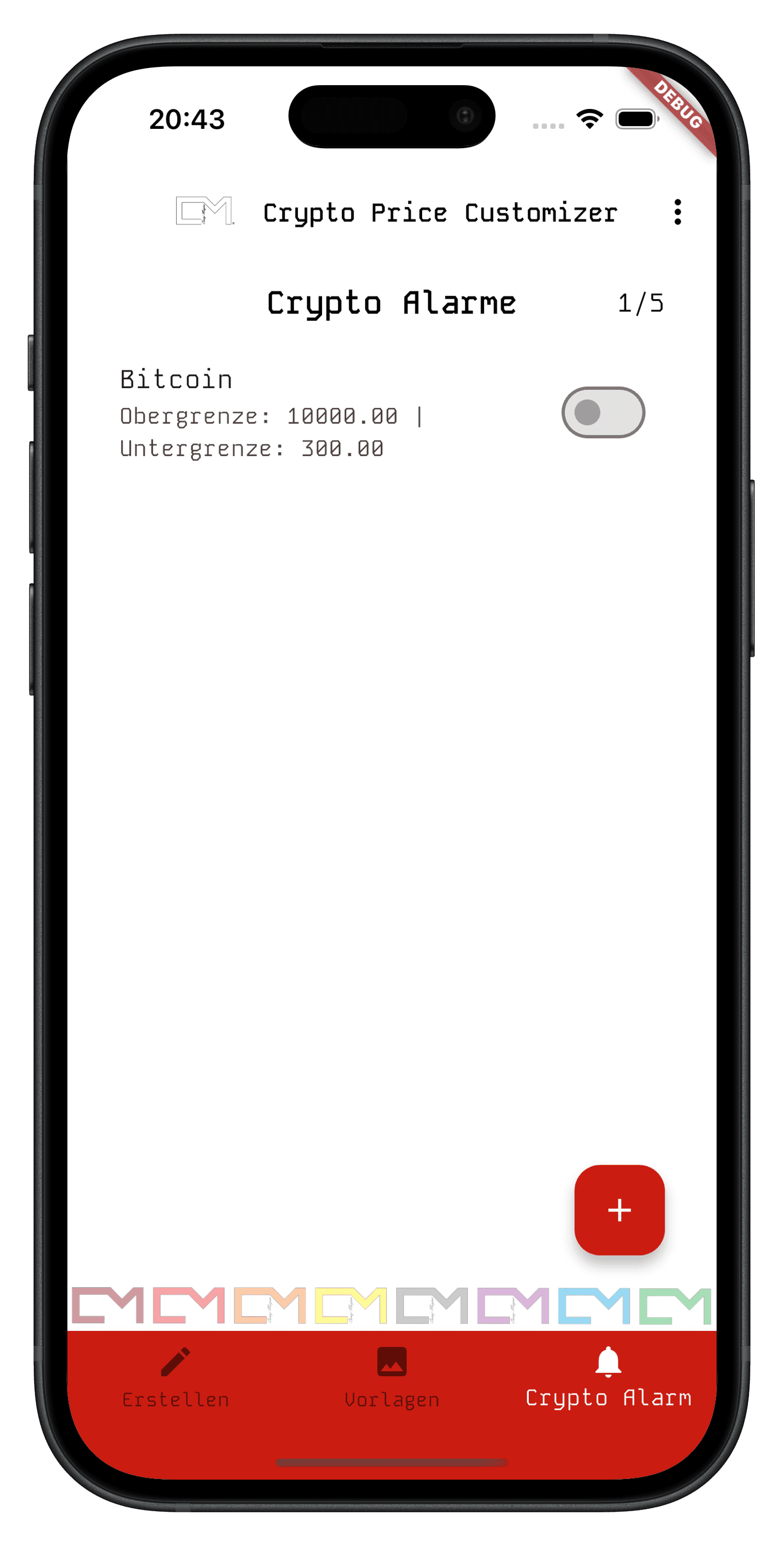 Crypto Alarm Übersicht